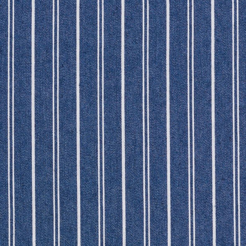 Pinstripes lightweight stretchy denim – denim blue,  image number 1