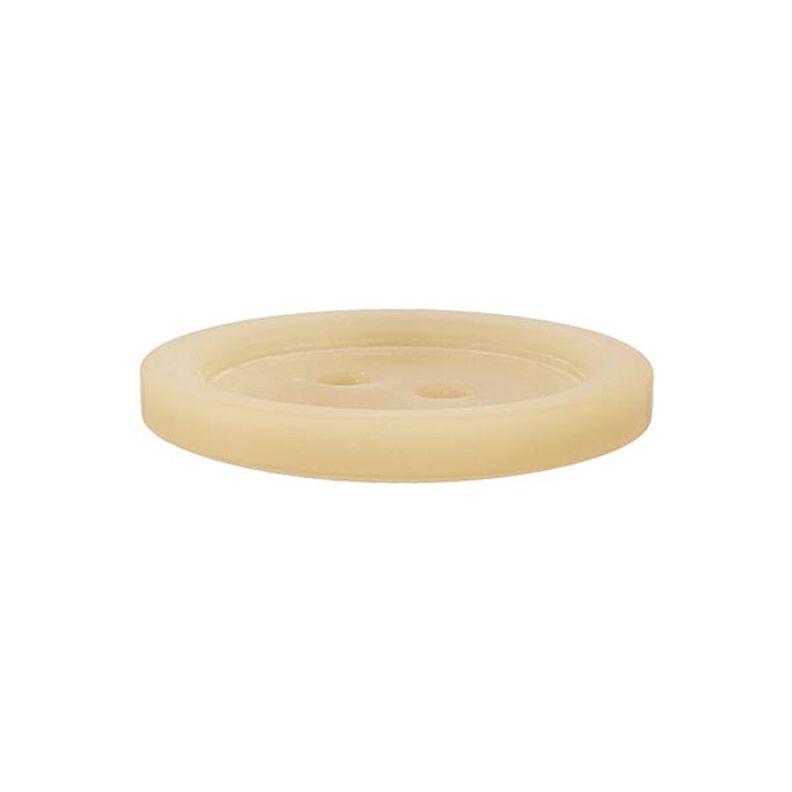 Basic 2-Hole Plastic Button - light beige,  image number 2
