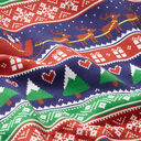 Santa Claus Is Coming Soft Sweatshirt Fabric – indigo, 