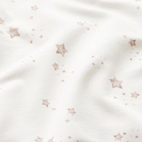GOTS French Terry Meteor shower Digital Print – ivory, 
