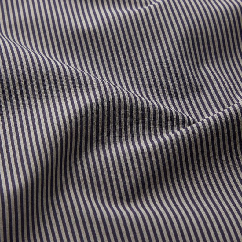 Shirt fabric vertical stripes – black/grey, image number 2