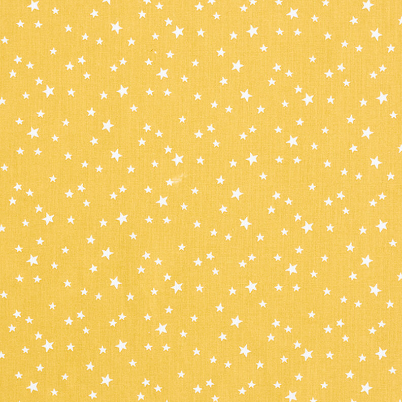 Cotton Poplin irregular stars – mustard,  image number 1