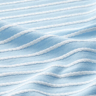 Fine knit cord stripes – light blue/white, 