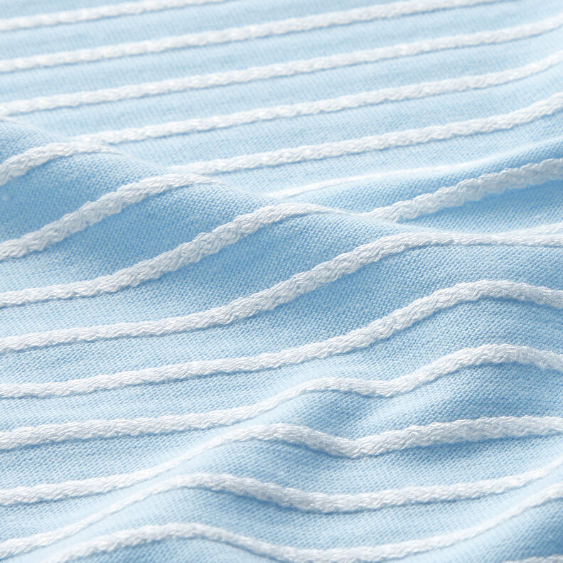 Fine knit cord stripes – light blue/white,  image number 2