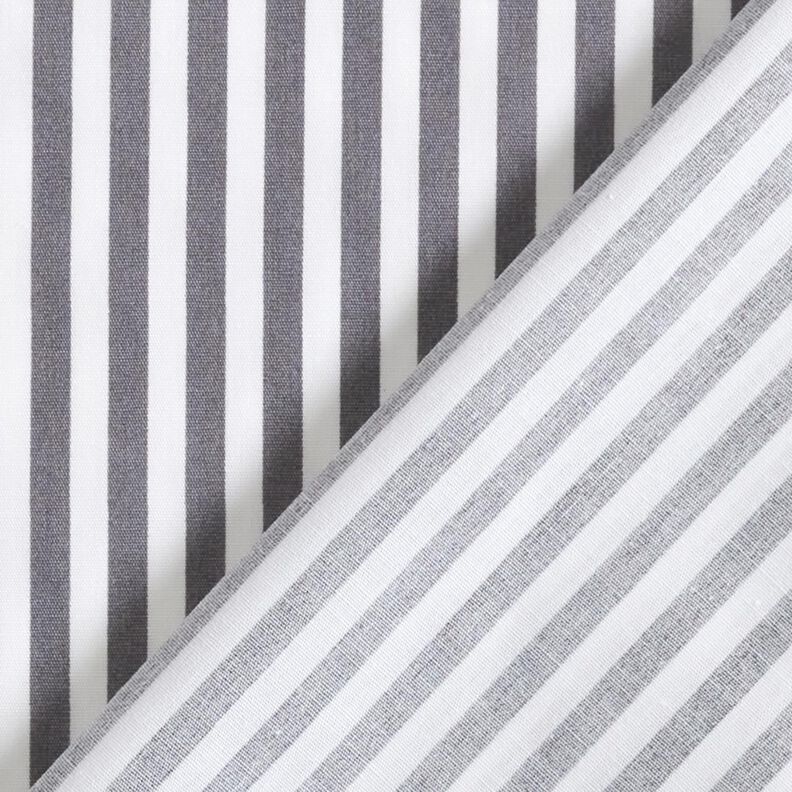 Cotton Poplin narrow stripes – slate grey/white,  image number 4