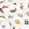 GOTS Cotton Jersey cute steppe animals Digital Print | Poppy Fabrics – white/light olive,  thumbnail number 2