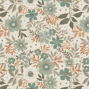 Decorative fabric, half Panama, Flower Meadow – reed/natural, 