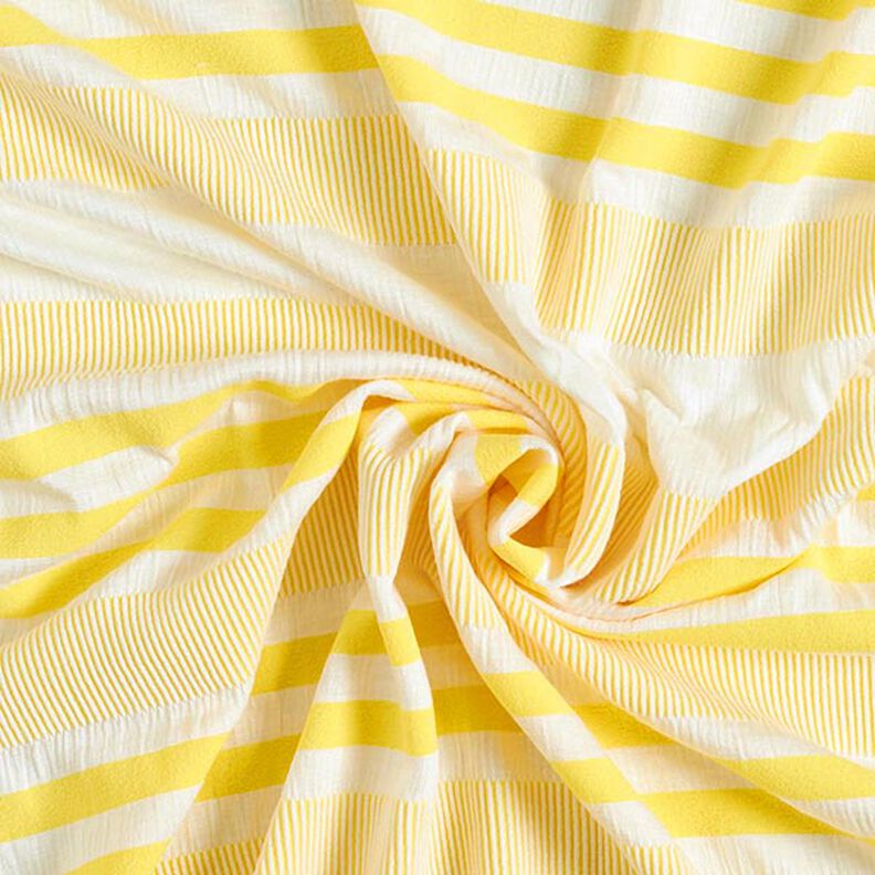 Crushed viscose jersey – white/lemon yellow,  image number 4
