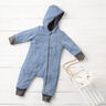 Plain sherpa Cotton Blend Plain – steel blue,  thumbnail number 7