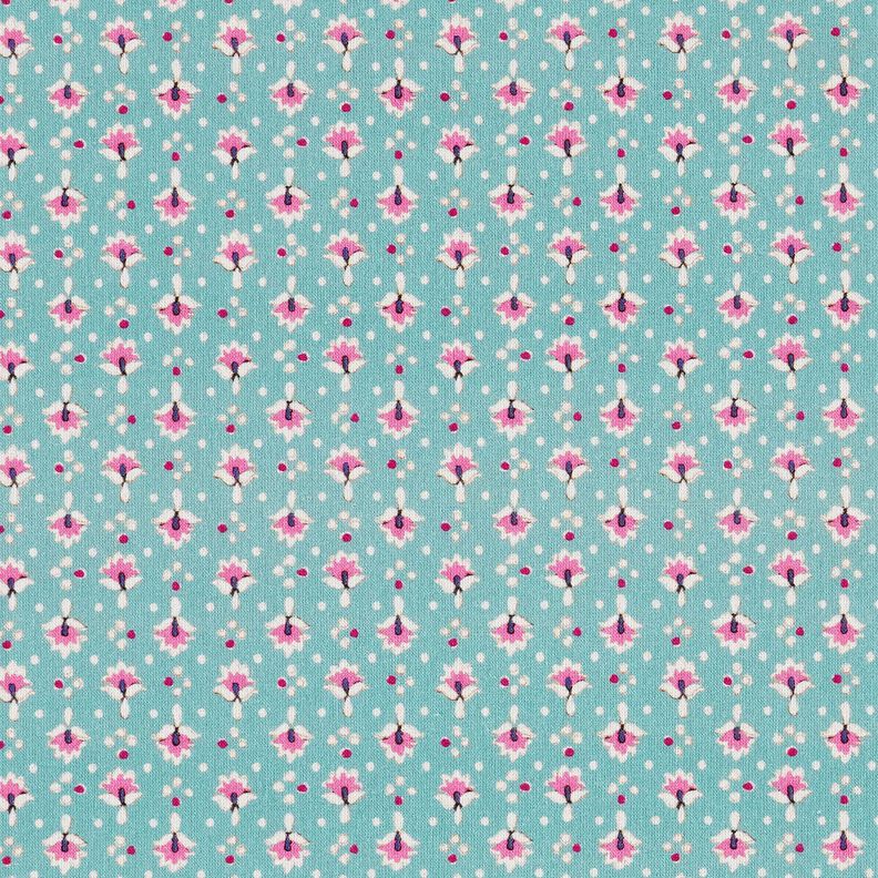 Cotton Poplin small ornaments – mint/pastel purple – mint/pastel violet, image number 1