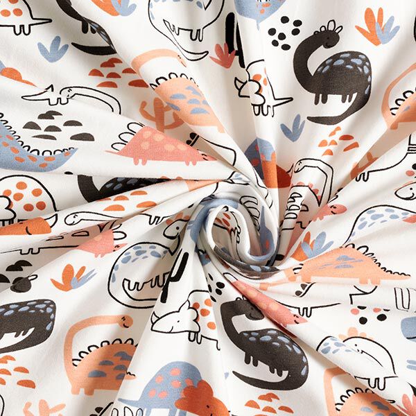 Cotton Jersey Happy dinosaurs – offwhite,  image number 3