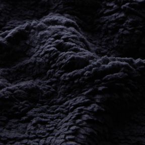cuddly teddy fur fabric – blue-black, 