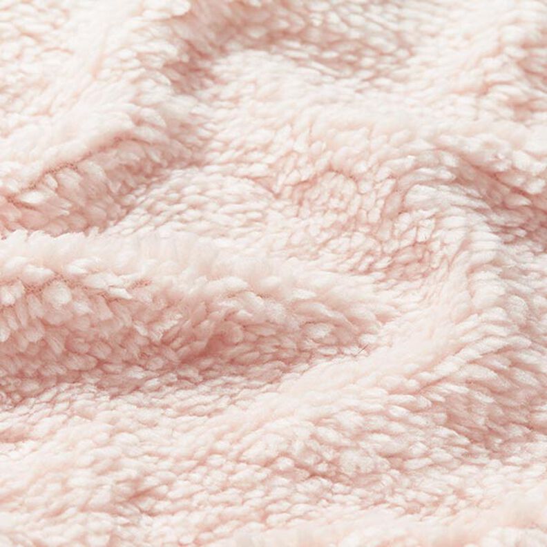 Faux Fur Teddy Fabric – light pink,  image number 2