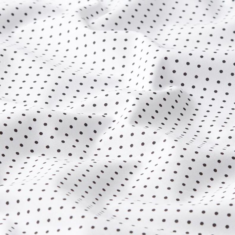 Cotton Poplin Little Dots – white/black,  image number 2