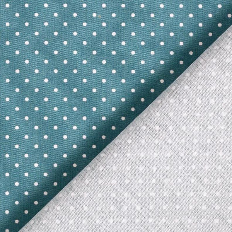 Cotton Poplin Little Dots – petrol/white,  image number 6