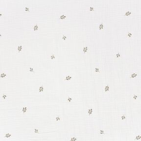 Double Gauze/Muslin little branch – offwhite/reed, 