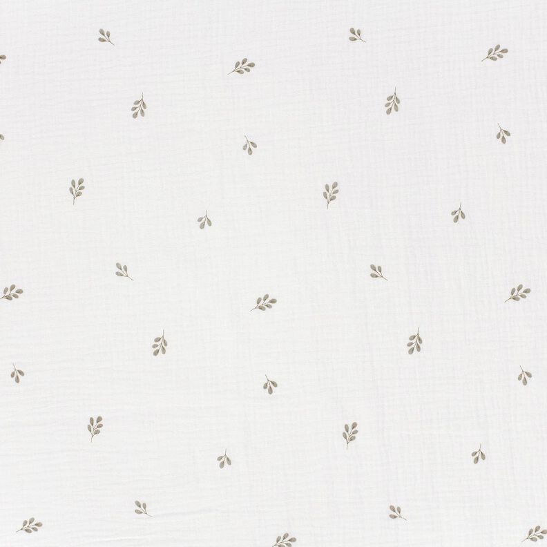 Double Gauze/Muslin little branch – offwhite/reed,  image number 1