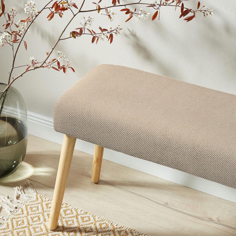 Upholstery Fabric Mottled Soft – dark beige, image number 6