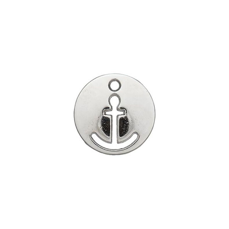 Anchor Embellishment [ Ø 12 mm ] – silver metallic,  image number 1
