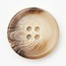 4-hole round button [Ø 25 mm] – natural/dark brown,  thumbnail number 1