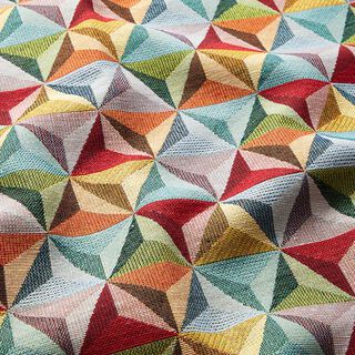 Decor Fabric Tapestry Fabric Prisma – carmine/light blue, 