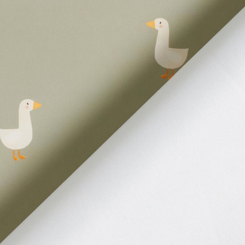 Raincoat Fabric little geese Digital Print – greige,  image number 5