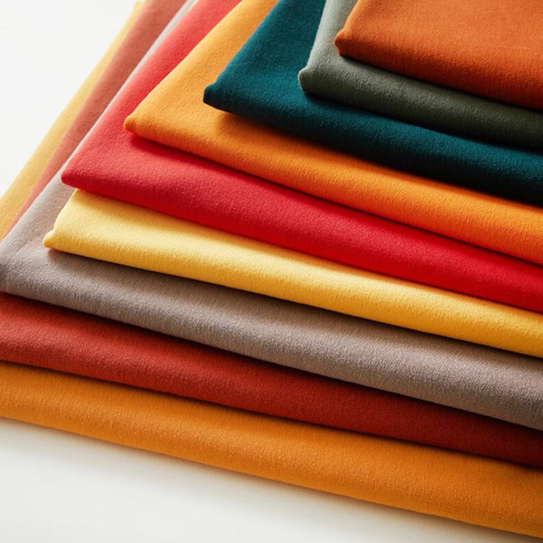 Light Cotton Sweatshirt Fabric Plain – sunglow,  image number 11