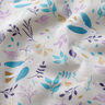 Cotton Poplin Flower meadow with little birds – natural,  thumbnail number 2