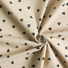 Decor Fabric Half Panama little hearts – black/natural,  thumbnail number 3