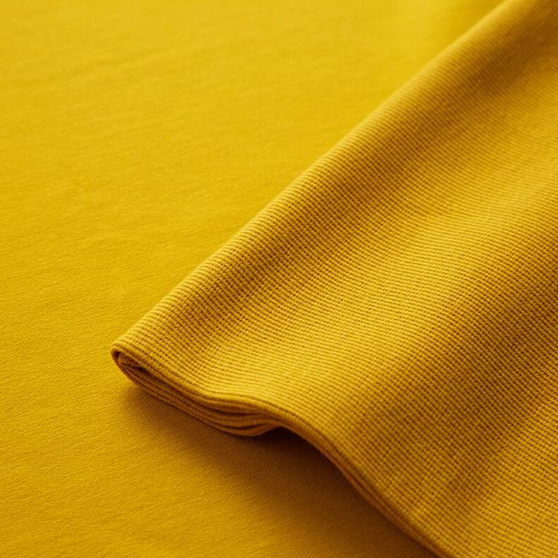 GOTS 2x2 Ribbing | Tula – curry,  image number 5