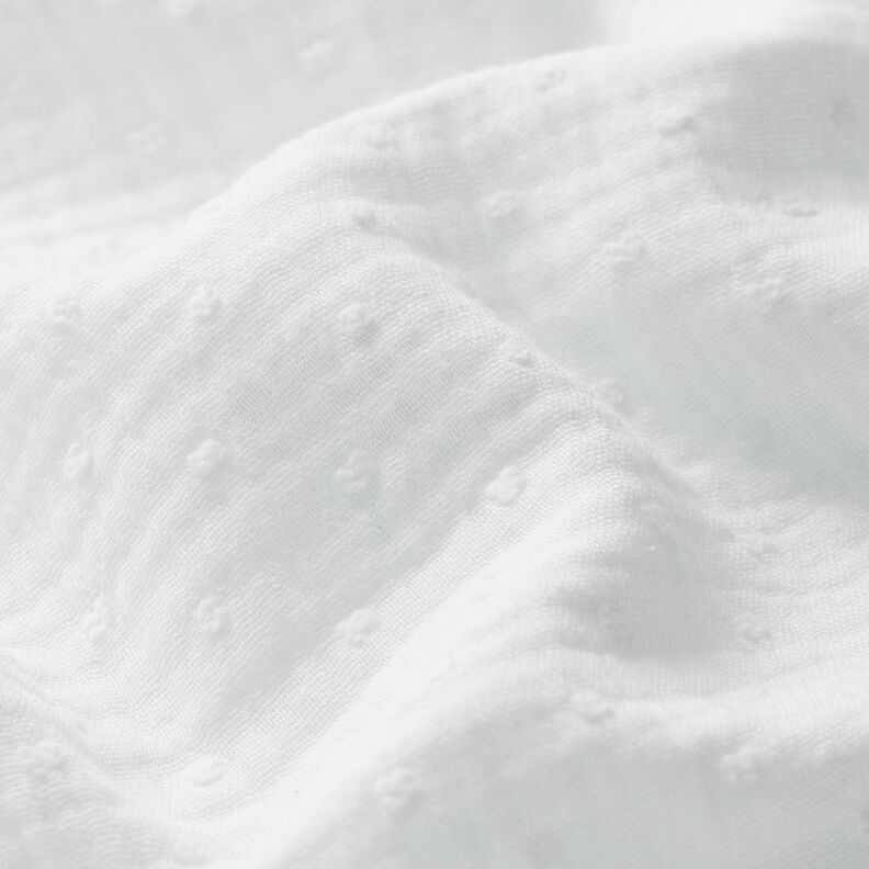 Double Gauze/Muslin dobby – white,  image number 2