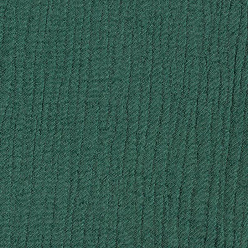 GOTS Triple-Layer Cotton Muslin – dark green,  image number 4