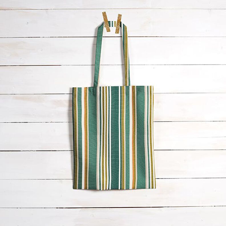 awning fabric Blurred Stripes – fir green/offwhite,  image number 8