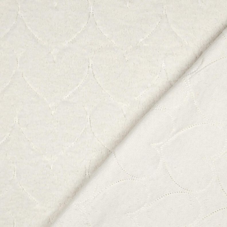 Faux Fur Heart Pattern | Poppy Fabrics – offwhite, image number 4