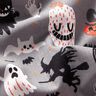Cotton Poplin Happy Halloween – elephant grey/light orange,  thumbnail number 2