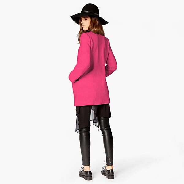 plain wool blend coat fabric – intense pink,  image number 5