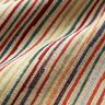 Decor Fabric Tapestry Fabric colourful stripes – light beige/carmine,  thumbnail number 2