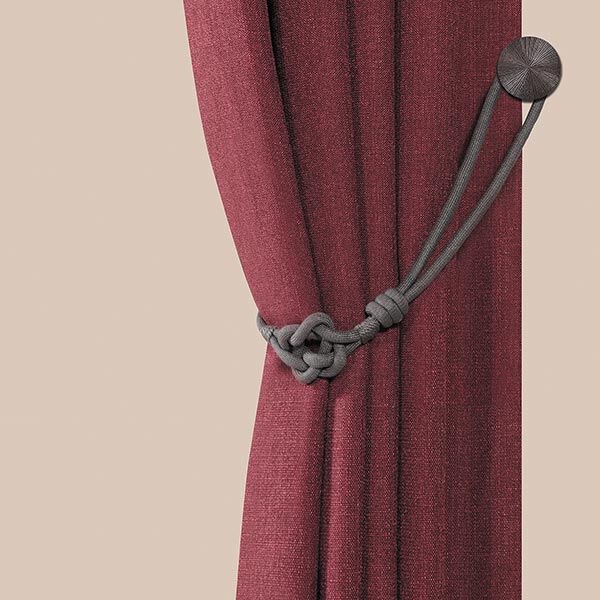 Knot Tiebacks, adjustable length – light grey | Gerster,  image number 2