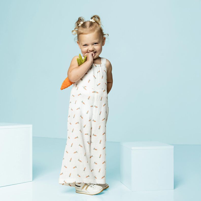 Double Gauze/Muslin small carrots – offwhite, image number 5