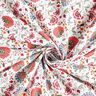 Cotton Poplin elegant floral tendrils – white/berry,  thumbnail number 3