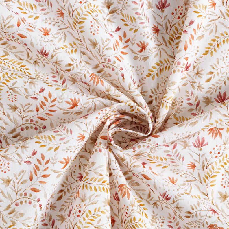 Cotton Poplin Floral Dream Digital Print – white/copper,  image number 3