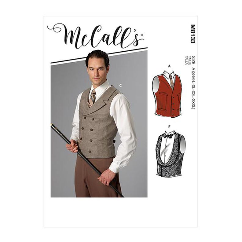 Men's vest | McCalls 8133 | 32-56,  image number 1