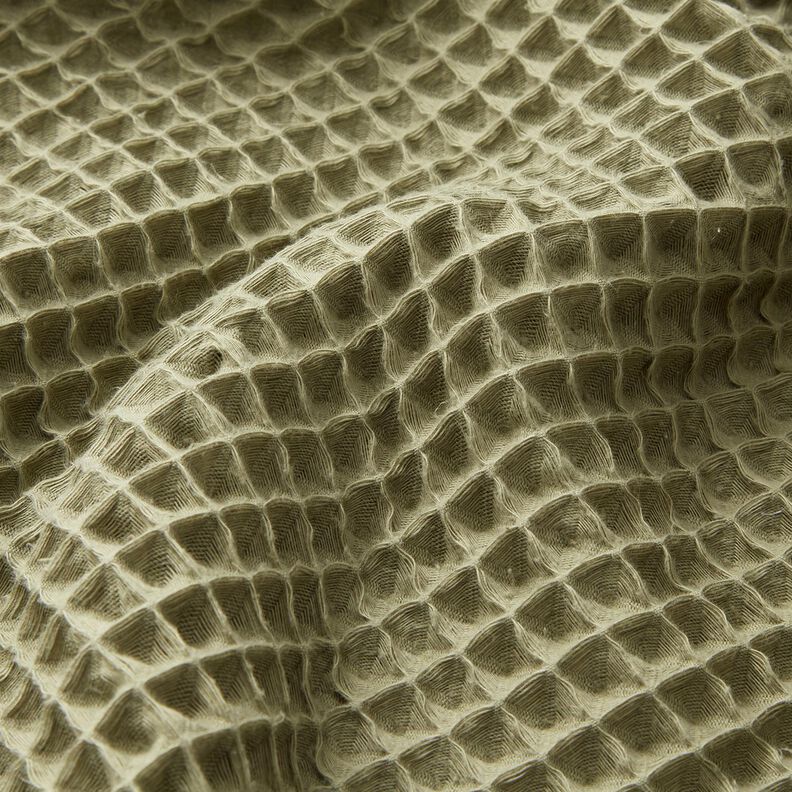 Waffle Piqué large honeycombs – light khaki,  image number 2