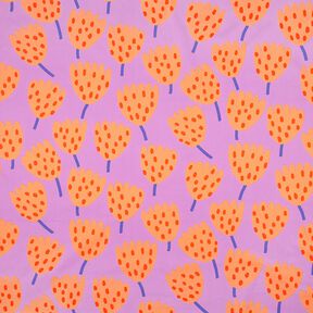 Cotton Poplin Tulips | Nerida Hansen – lavender/peach orange, 