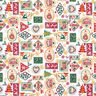 Cotton Poplin Christmas Pictures – white/carmine,  thumbnail number 1