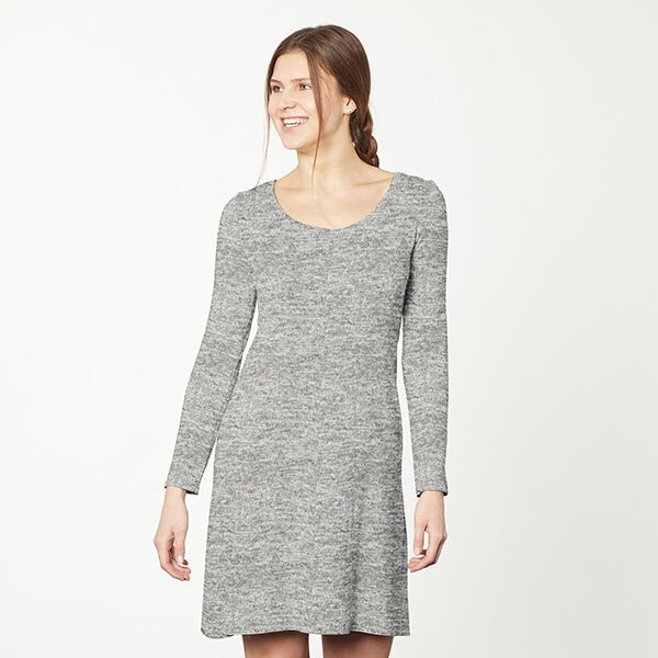 Mottled fine knit fabric – light grey,  image number 5