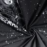 French terry Panel Spaceman | Glitzerpüppi – black/white,  thumbnail number 3
