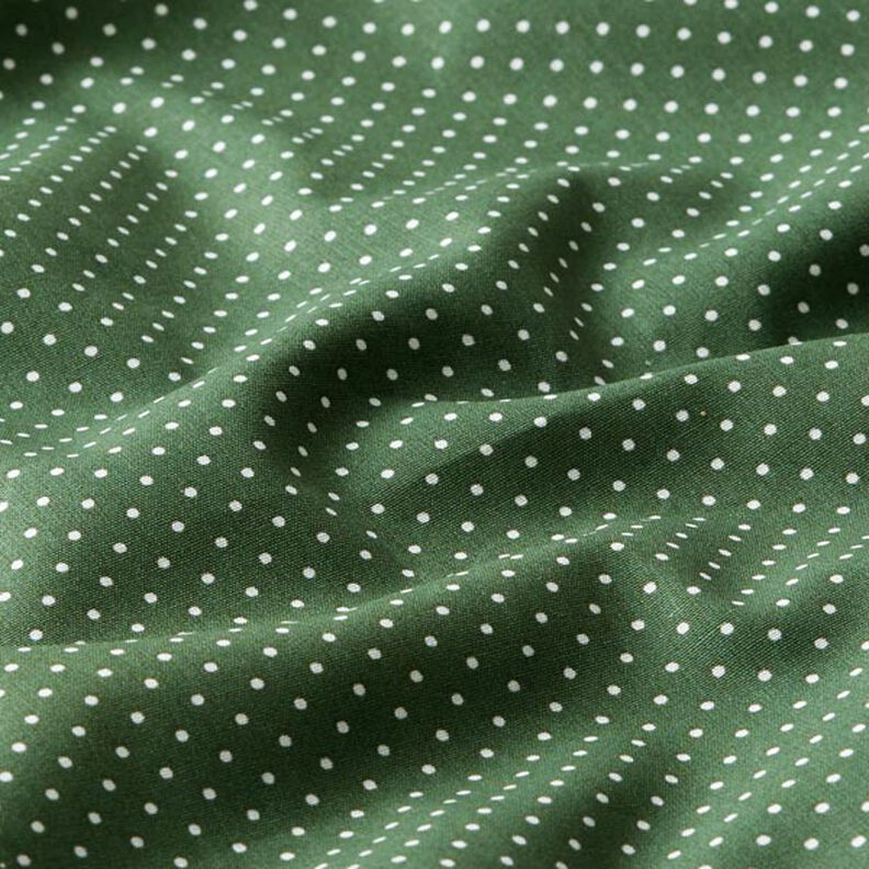 Cotton Poplin Little Dots – dark green/white,  image number 2
