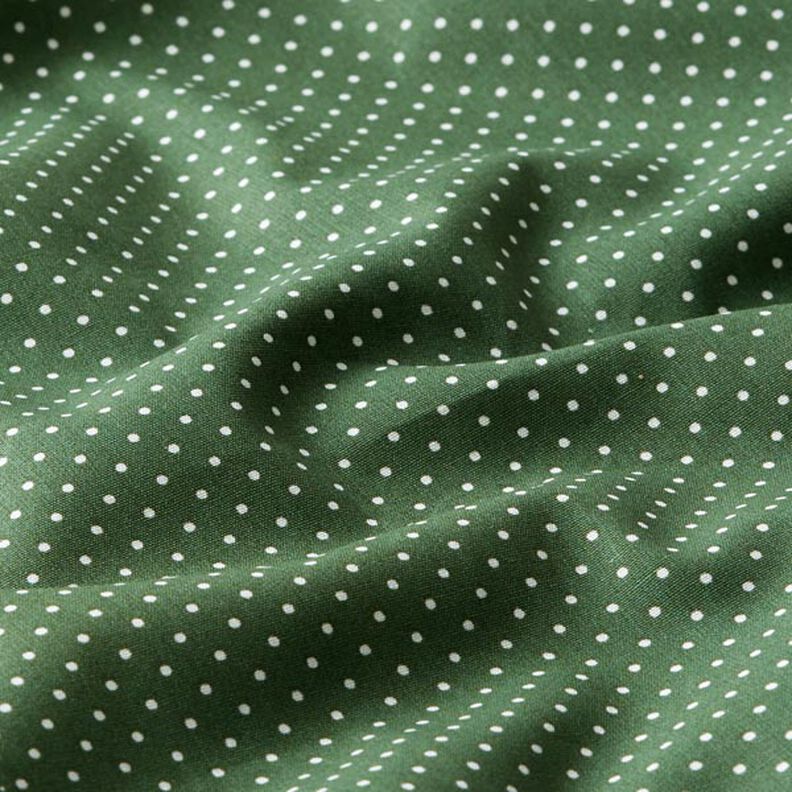 Cotton Poplin Little Dots – dark green/white, image number 2
