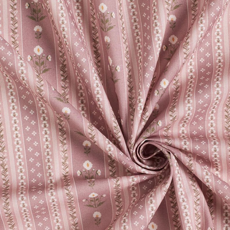 Cotton Poplin flower garlands – dusky pink/offwhite, image number 3